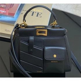 Fendi Peekaboo Pocket Mini Bag Black 2019 (boxini-9053104)