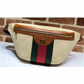 Gucci Web Vintage Canvas Belt Bag 575082 Beige 2019 (delihang-9061450)