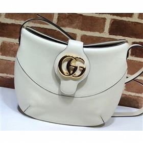 Gucci Double G Arli Medium Shoulder Bag 568857 White 2019 (delihang-9061446)