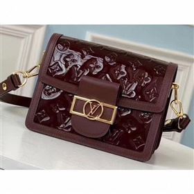 Louis Vuitton Monogram Vernis Patent Leather Mini Dauphine Bag Burgundy 2019 (gaoshang-9062012)