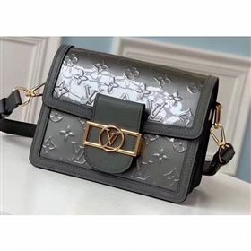 Louis Vuitton Monogram Vernis Patent Leather Mini Dauphine Bag Gray 2019 (gaoshang-9062011)