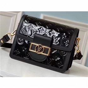 Louis Vuitton Monogram Vernis Patent Leather Mini Dauphine Bag Black 2019 (gaoshang-9062010)