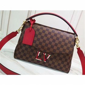 Louis Vuitton Damier Ebene Canvas 3D LV Beaubourg MM Bag N40176 Scarlet 2019 (gaoshang-9062018)