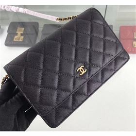 Chanel Caviar Leather Wallet On Chain WOC Bag A33814 Black 2019 (hot-9062120)