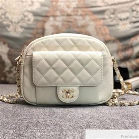 Chanel Camera Case Bag in Grained Calfskin AS0005 White 2019 (YD-9031422)