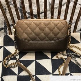 Chanel Gabrielle Clutch on Chain/Mini Bag in Grained Leather A94505 Khaki 2019 (JDH-9032513)