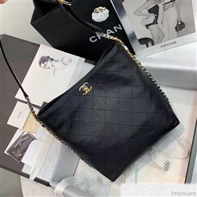 Chanel Calfskin Hobo Handbag AS0414 Black 2019 (PPP-9032521)