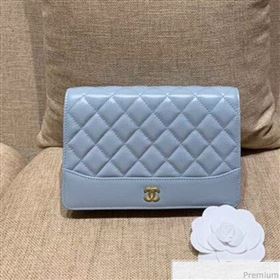 Chanel Wallet on Chain A88615 Blue (XIN-9032603)