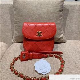 Chanel Vintage Waist/Belt Bag A80063 Red (XIN-9032606)