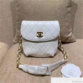 Chanel Vintage Waist/Belt Bag A80063 White (XIN-9032607)