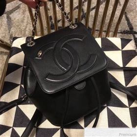 Chanel Lambskin Drawstring CC Flap Backpack Black 2019 (XIN-9032608)