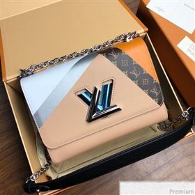 Louis Vuitton Twist Denim MM Chain Bag M50280 Pink 2019 (LVSJ-9032203)