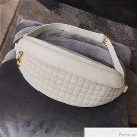 Celine Small Belt Bag C Charm in Quilted Calfskin 188153 White 2019 (JDP-9032716)