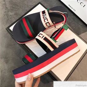Gucci Platform Flat Sandals Multicolor 2019 (EM-9032805)