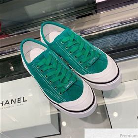 Chanel Suede Calfskin Sneakers G34760 Green 2019 (XO-9032821)