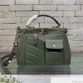 Fendi Peekaboo Mini Pocket Green 2019 (AFEI-9032622)