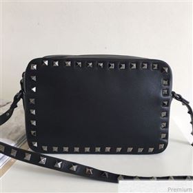 Valentino Rockstud Rolling Camera Shoulder Bag Black/Silver 2019 (JJ3-9032708)