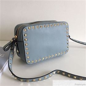 Valentino Rockstud Rolling Camera Shoulder Bag Light Blue 2019 (JJ3-9032709)