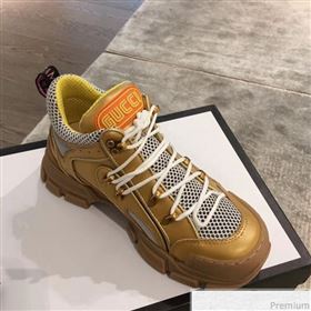 Gucci Flashtrek Sneaker 552051 Gold 2018 (KL-9030822)