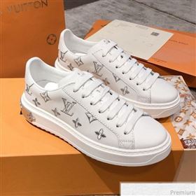 Louis Vuitton Bloom Embroidered Leather Sneaker White/Silver 2019 (KL-9032849)