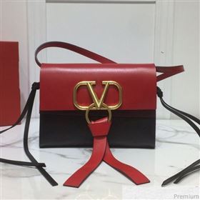 Valentino Mini VRING Smooth Calfskin Shoulder Bag Red/Black 2019 (XYD-9040348)