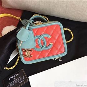 Chanel Small Vanity Case Handbag Red/Blue/Yellow 2019 (KN-9031508)