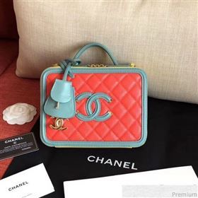 Chanel Vanity Case Handbag Red/Blue/Yellow 2019 (KN-9031509)