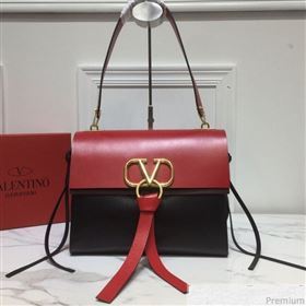 Valentino Medium VRING Smooth Calfskin Shoulder Bag Red/Black 2019 (XYD-9040350)