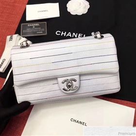 Chanel Colored Stripes Flap Bag White 2019 (GN-9031512)