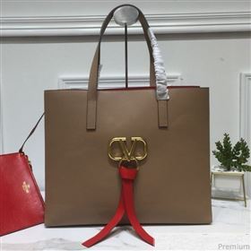 Valentino Large VRING Shopping Tote Taupe 2019 (XYD-9040352)