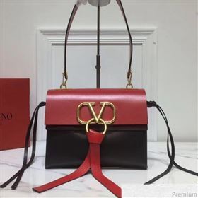 Valentino Small VRING Smooth Calfskin Shoulder Bag Red/Black 2019 (XYD-9040349)