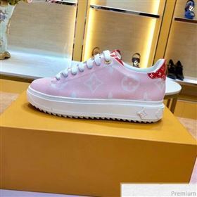 Louis Vuitton Stellar Sneaker in Monogram Flower Print Fabric Pink 2019 (SIYA-9030841)