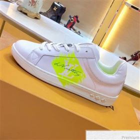Louis Vuitton Luxembourg Sneaker 1A4OF6 White/Neon Yellow 2019(For Woman and Man) (SIYA-9030848)
