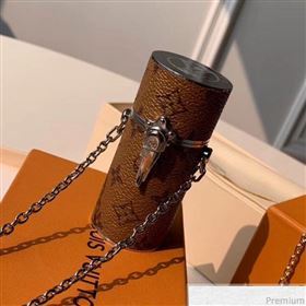 Louis Vuitton Monogram Canvas Lipstick Case MP2407 Silver Chain (FANG-9040113)