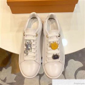 Louis Vuitton Frontrow Cats Sneaker in White Calf Leather 1A52EQ 2018 (SIYA-9030853)