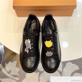 Louis Vuitton Frontrow Cats Sneaker in Black Calf Leather 1A52EQ 2018 (SIYA-9030854)