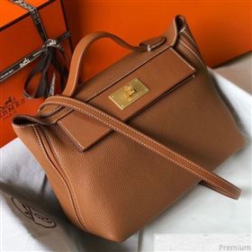 Hermes Kelly 24/24 - 29 Bag in Togo Leather Brown/Gold 2018 (Half Handmade) (FLB-9040120)