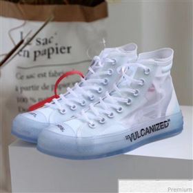 Off-White x Converse High-top Transparent Sneakers White(For Women and Men) (4022-9031149)