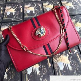 Gucci Rajah Leather Medium Shoulder Bag 564697 Red 2019 (BLWX-9040129)