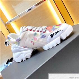 Dior D-Connect Floral Sneaker in Pink Neoprene 2019 (SIYA-9040837)