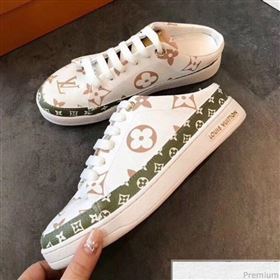 Louis Vuitton Frontrow Open Back Sneaker 1A58DS White/Green 2019 (EM-9040432)