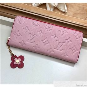 Louis Vuitton Clémence Wallet in Monogram Empreinte Leather M64161 Pink/Red (LVSJ-9030611)