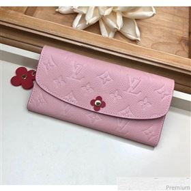 Louis Vuitton Emilie Wallet in Monogram Empreinte Leather M63918 Pink (LVSJ-9030610)