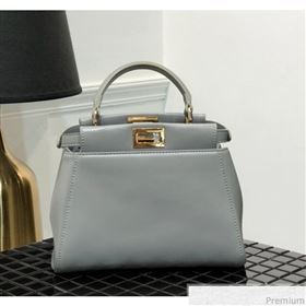 Fendi Grey Lambskin Peekaboo Mini Top Handle Bag 2019 (QLP-9030625)