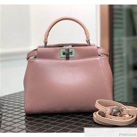 Fendi Lambskin Peekaboo Mini Top Handle Bag Pink/Green 2019 (QLP-9030626)