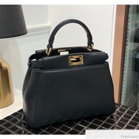 Fendi Lambskin Peekaboo Mini Top Handle Bag Black/Gold 2019 (QLP-9030632)