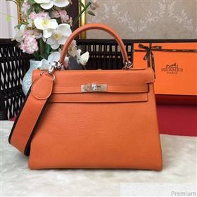 Hermes Kelly 32cm in Original Togo Leather Bag Orange (AMIN-9032753)