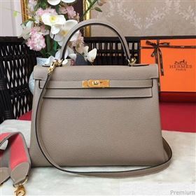 Hermes Kelly 32cm in Original Togo Leather Bag Light Grey (AMIN-9032755)