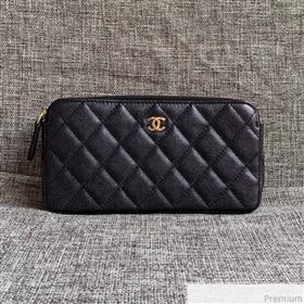 Chanel Grained Calfskin Classic Clutch with Chain A82527 Black 2019 (SSZ-9041120)