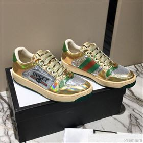 Gucci Screener Metallic Sneaker Gold 2019 (DLY-9040854)